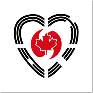 Korean Canadian Multinational Patriot Flag Series (Heart) Posters and Art